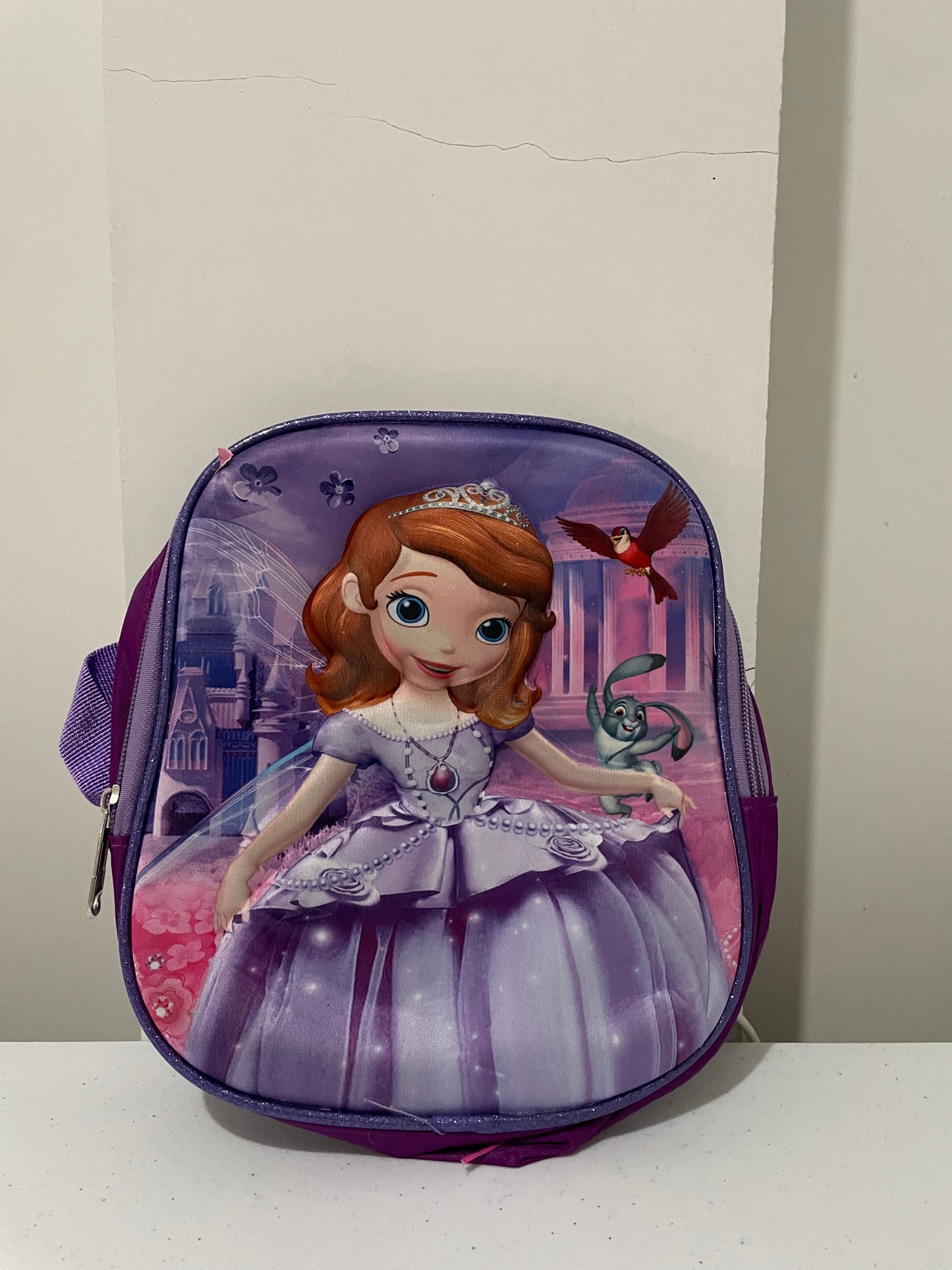 Mochila combo 3d princesita Sofía + lonchera + lapicera