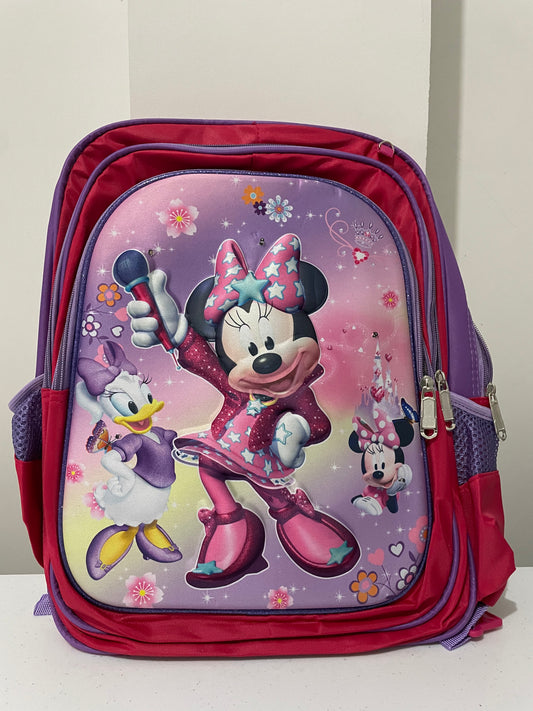 Mochila combo 3d minnie + lonchera + lapicera