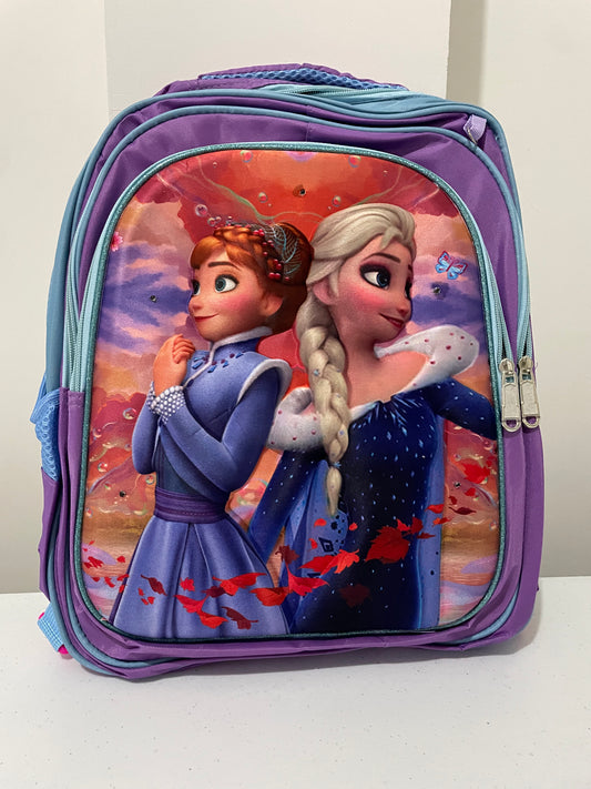 Mochila combo 3d frozen + lonchera + lapicera