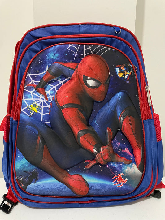 Mochila combo 3d  hombre araña + lonchera + lapicera