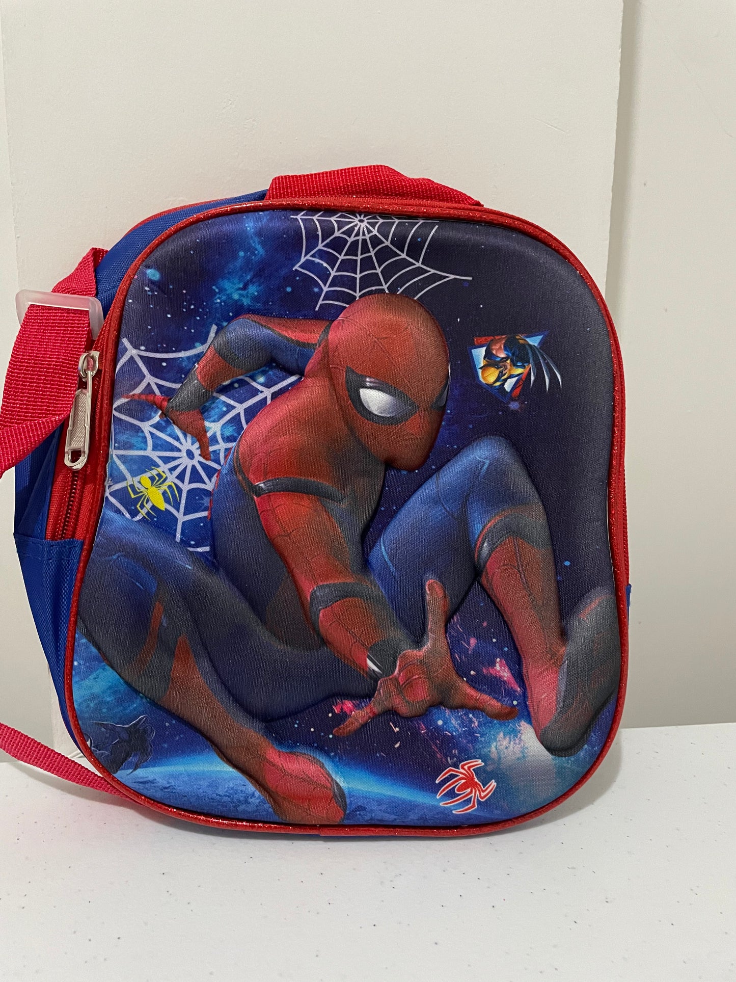 Mochila combo 3d  hombre araña + lonchera + lapicera