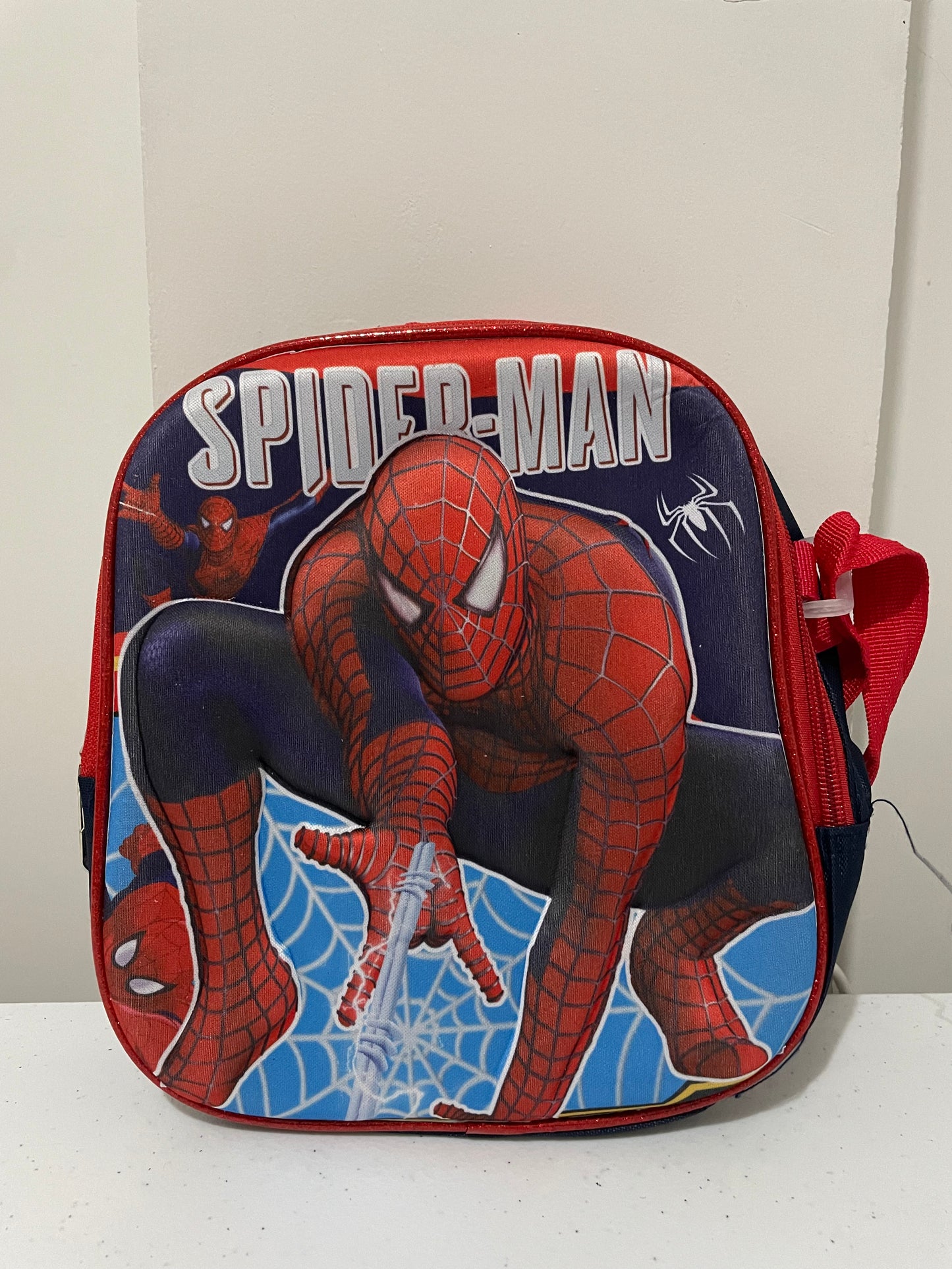 Mochila combo 3d  hombre araña + lonchera + lapicera