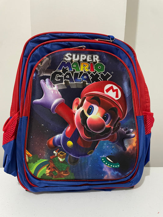 Mochila combo 3d  mario galaxy + lonchera + lapicera