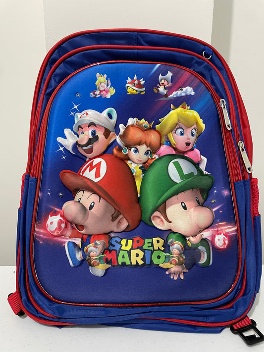 Mochila combo 3d  mario + lonchera + lapicera