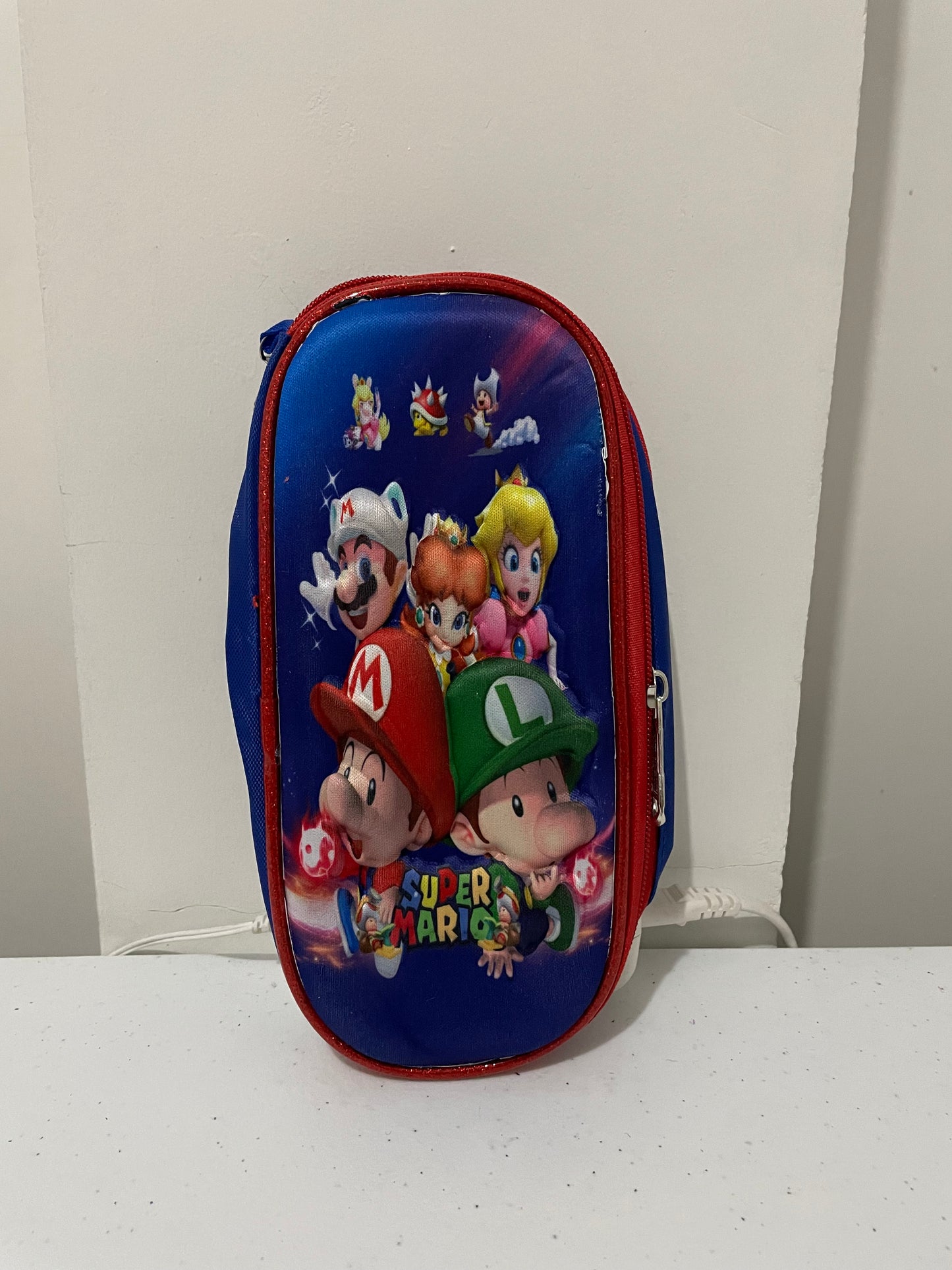 Mochila combo 3d  mario + lonchera + lapicera