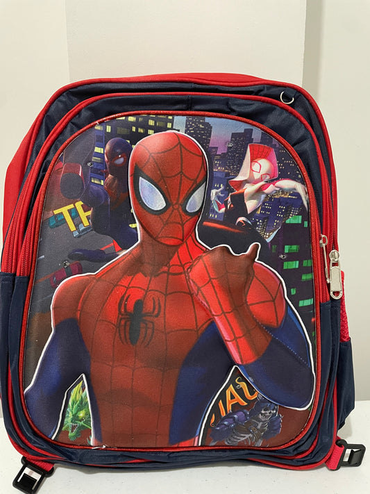 Mochila combo 3d  hombre araña + lonchera + lapicera