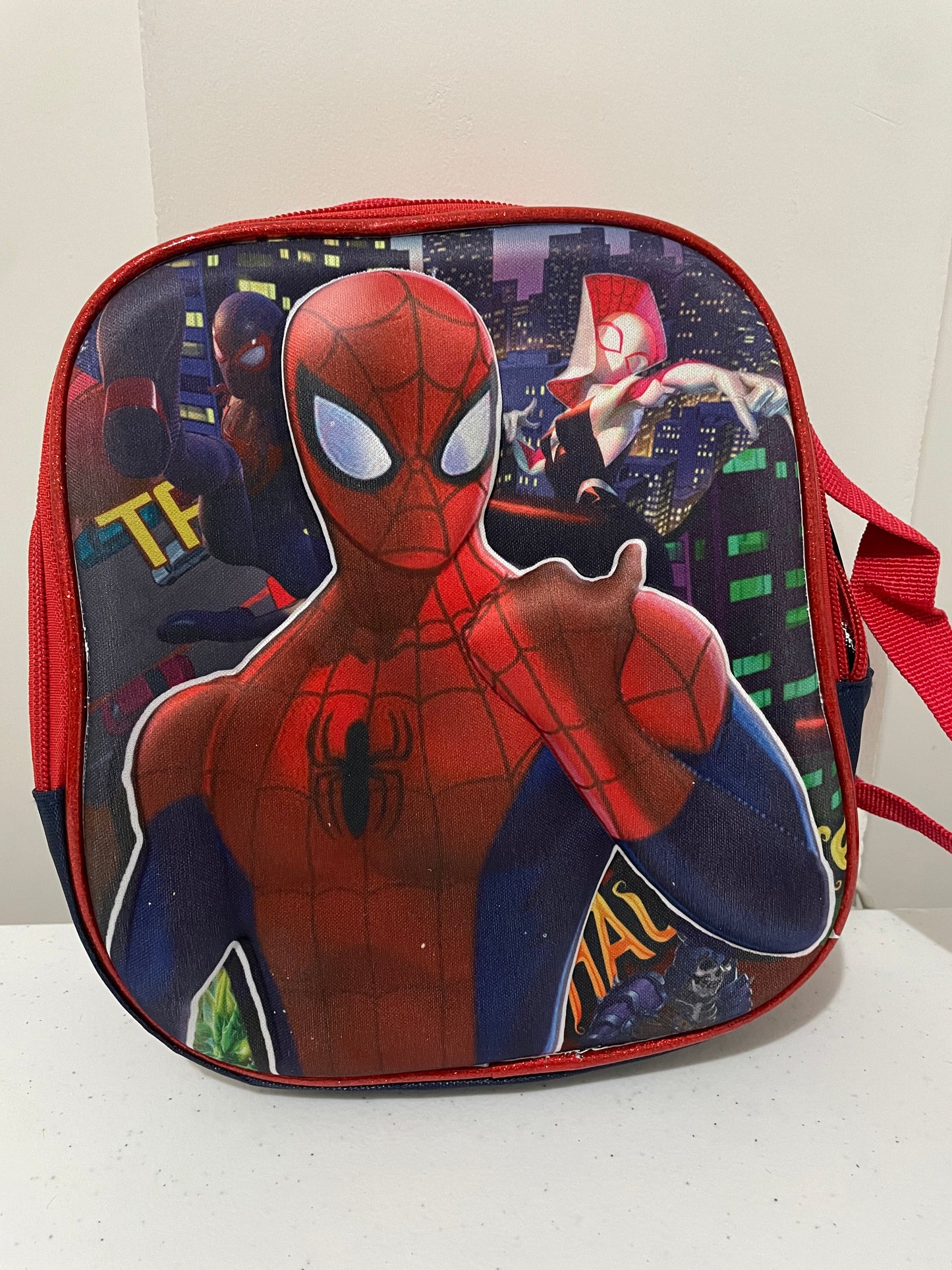 Mochila combo 3d  hombre araña + lonchera + lapicera